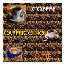 KAPPUCCIN KAFFE LATTE POSTER MENY