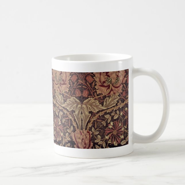 Kaprifol av William Morris, Trädgårdsblommor Konst Kaffemugg (Höger)