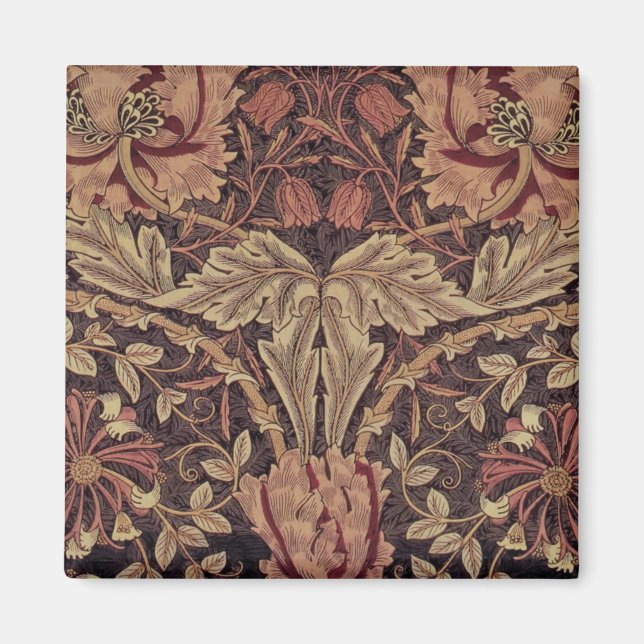 Kaprifol av William Morris, Trädgårdsblommor Konst Magnet (Framsidan)