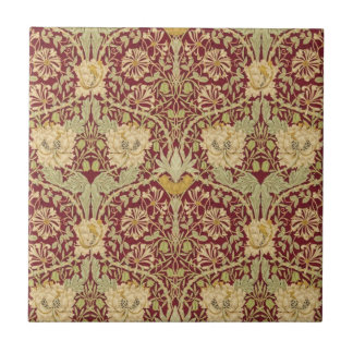 Kaprifol och tulpan 1876 av William Morris Kakelplatta
