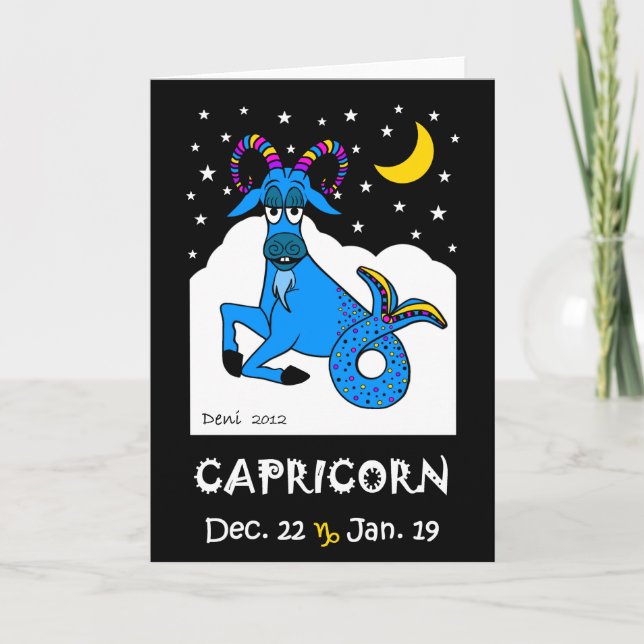 KAPRIKORN - ZODIAC-ÖVERFÖRINGSKORT KORT (Framsida)