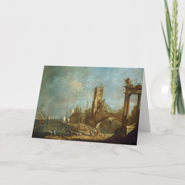 Kaprikos för ett Harbour Greeting Card Kort (Framsida)