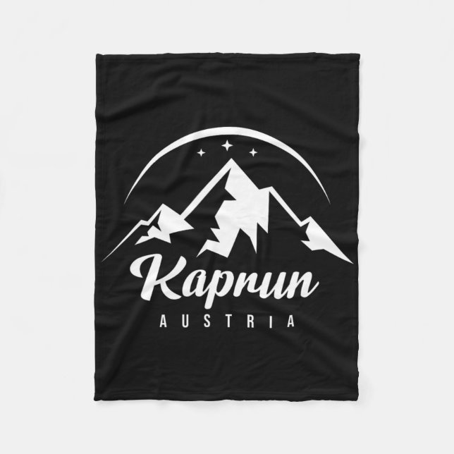 Kaprun Austria Ski Resort Skiing Snowboarding Souv Fleecefilt (Framsidan)