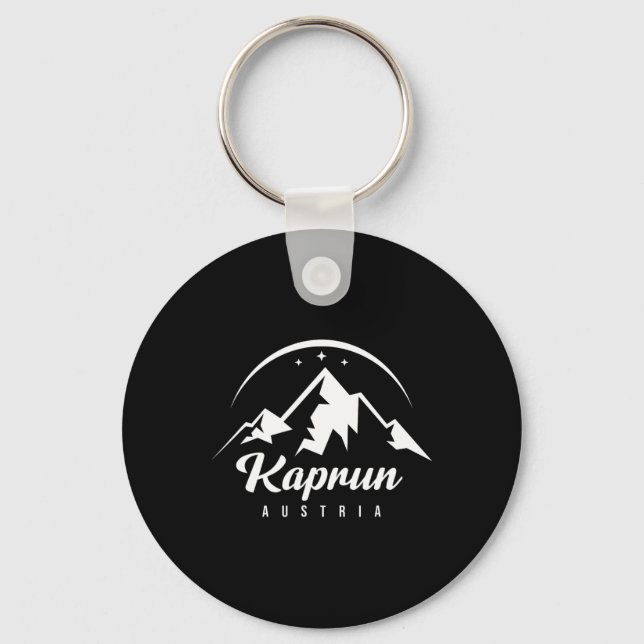 Kaprun Austria Ski Resort Skiing Snowboarding Souv Nyckelring (Framsida)