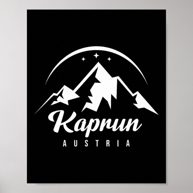 Kaprun Austria Ski Resort Skiing Snowboarding Souv Poster (Framsidan)