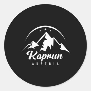 Kaprun Österrike Skidort Skidåkning Snowboard Souv Runt Klistermärke