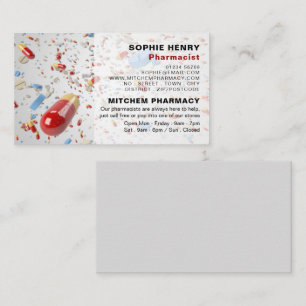 Kapseldesign, farmaci, farmaceuter visitkort