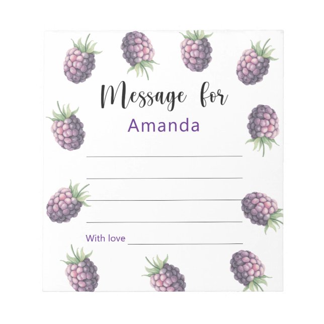 Kapselmeddelande för björnfödelsedag anteckningsblock (Framsida)