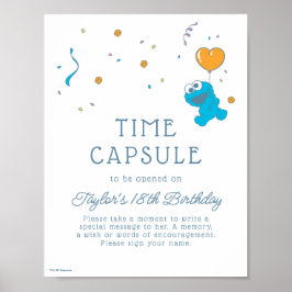 Kapseltecken för Cookie Monster Baby Shower Time C Poster