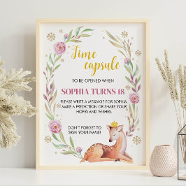 Kapseltecken för Vinter Onederland Birthday Time Poster