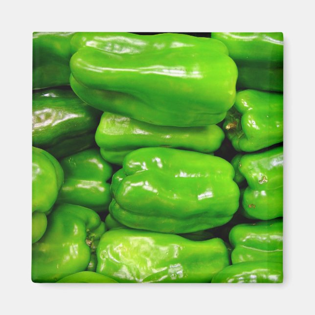 Kapsicum av färsk grönt magnet (Framsidan)