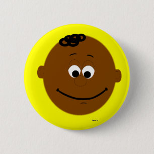 Kapskids Mörk Skin Boys Ansikte Button Badge Knapp