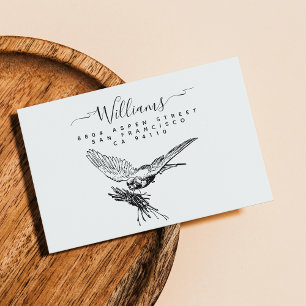 Kapsla Returadress i Bird Modern Script-familjen Stämpel
