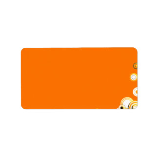 Kapslade cirklar i vibrerande färg adressetikett