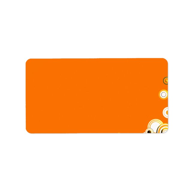 Kapslade cirklar i vibrerande färg adressetikett (Framsidan)