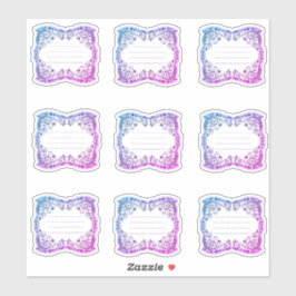 Kapslade filigree-linjerade etiketter