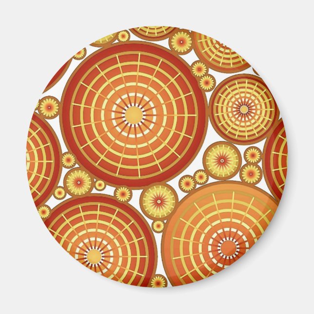 Kapslat hjul - koppar och guld magnet (Framsidan)