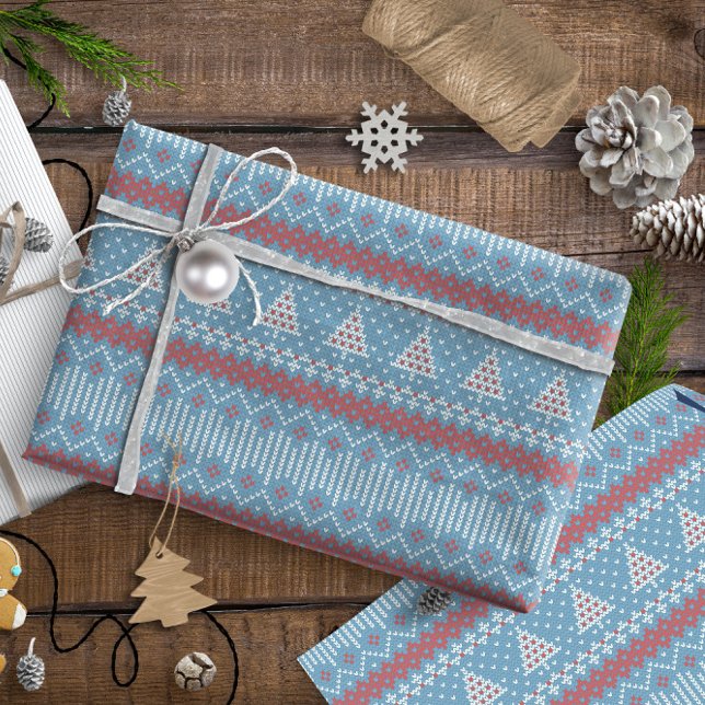 Kapslat Stitch 10 Julgranar Blue ID208 Presentpapper (Skapare uppladdad)