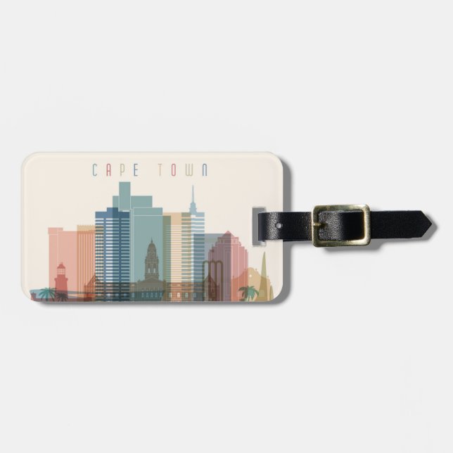 Kapstaden, Afrika| City Skyline Bagagebricka (Horisontell Framsida)
