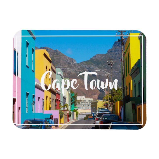 Kapstaden Bo-Kaap Cityscape South Afrika Magnet (Horisontell)