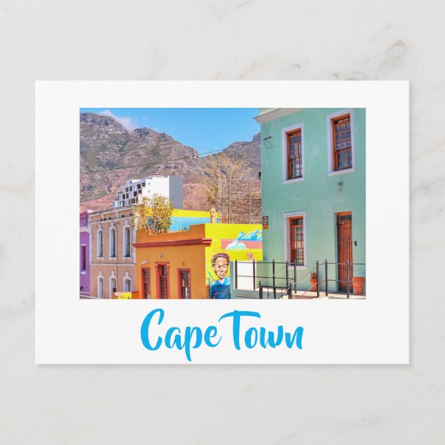 Kapstaden Bord bergsstad Bo-Kaap Vykort (Framsida)