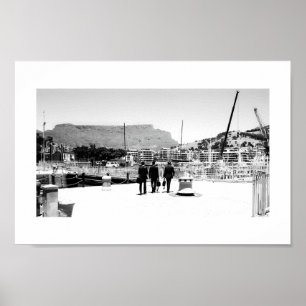 Kapstaden Bord Mountain 3 Manar BNW Poster
