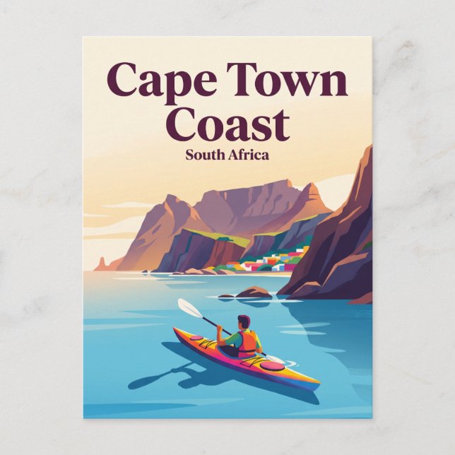 Kapstaden Kust Sydafrika Vykort (Framsida)