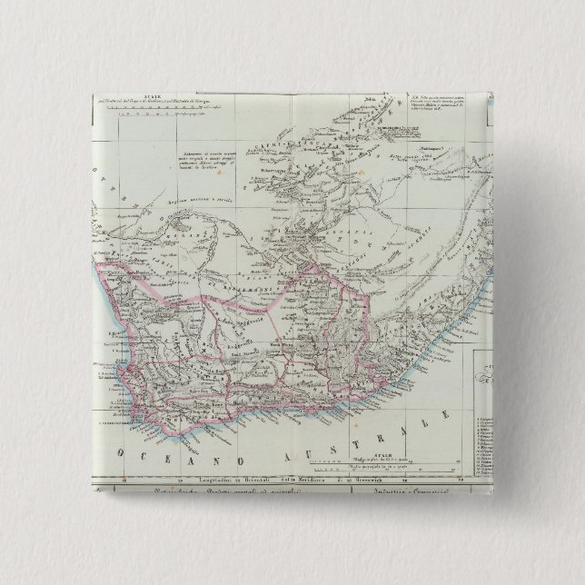 Kapstaden, södra Afrikan 2 Knapp (Framsida)