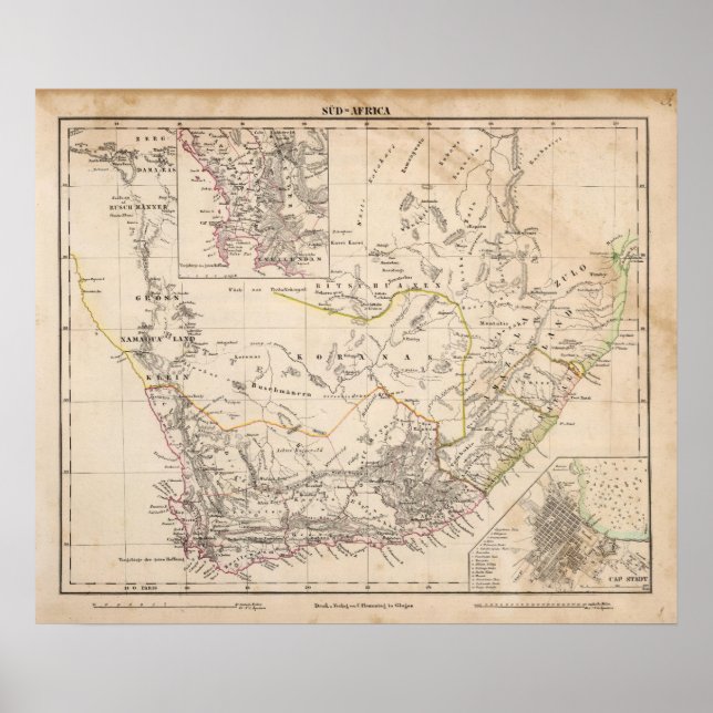 Kapstaden, södra Afrikan 2 Poster (Framsidan)
