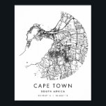 Kapstaden South Afrika - minimalt Modern Circle Poster<br><div class="desc">Cape Town South Afrika Minimum Modern Circle Street Karta</div>
