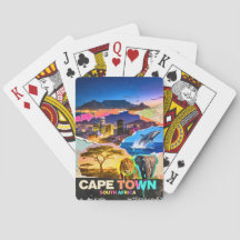 Kapstaden Sydafrika Berg Hav Safari Kollage