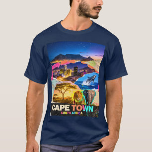 Kapstaden Sydafrika Berg Hav Safari Kollage T Shirt