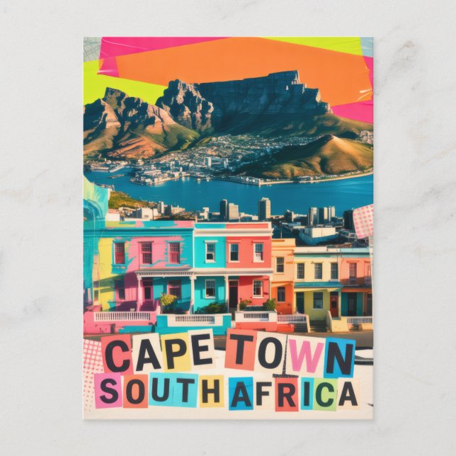 Kapstaden Sydafrika Resa Bo-Kaap Landskap Vykort (Framsida)