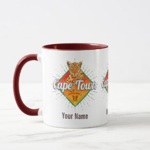 Kapstaden Sydafrika Retro Leopard Vintage Mugg