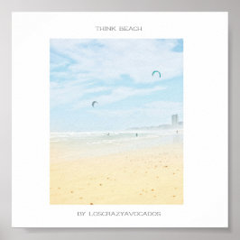 Kapstaden Tänka Beach Ocean Poster