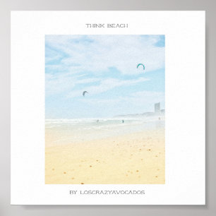 Kapstaden Tänka Beach Ocean Poster