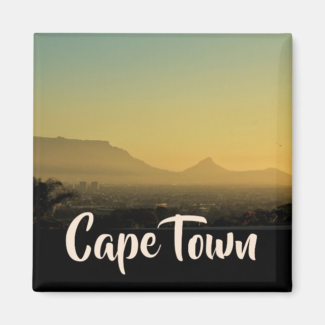 Kapstaden ZA SydAfrika Bord bergsmagnet Magnet (Framsidan)