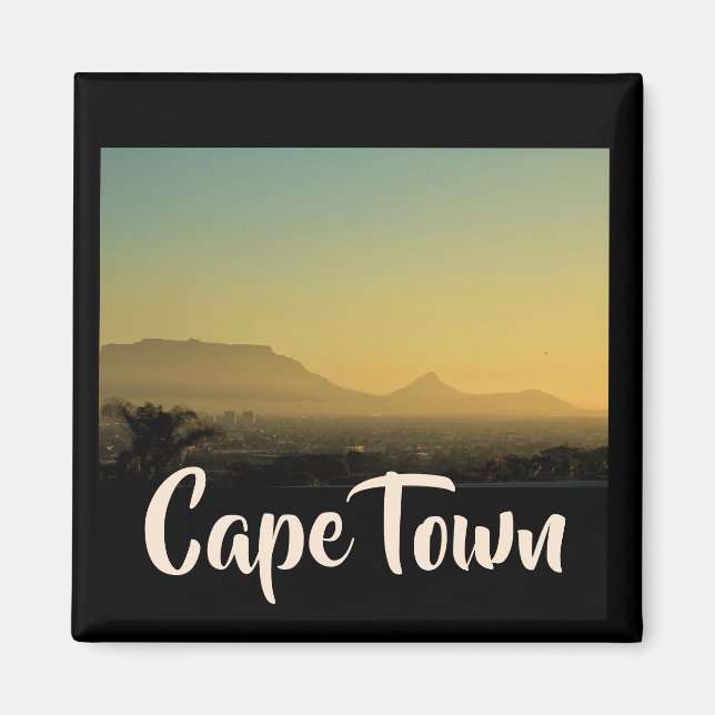 Kapstaden ZA SydAfrika Bord bergsmagnet Magnet (Framsidan)