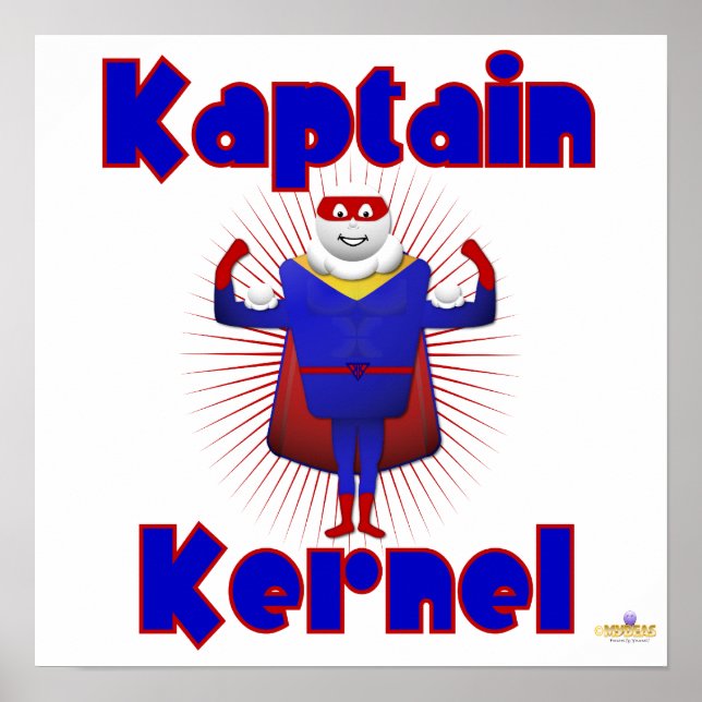 Kaptain Kernel Popcorn Superassistance Poster (Framsidan)