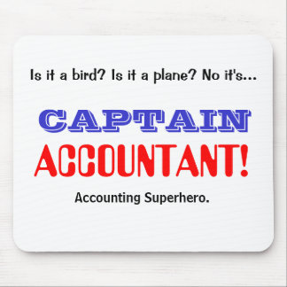 Kapten Accountant Accounting Superhjälte Musmatta