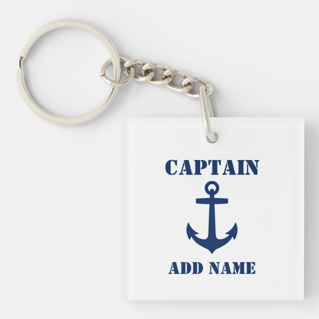 Kapten Add Namn Boat Namn Anchor Photo Back White (Framsidan)