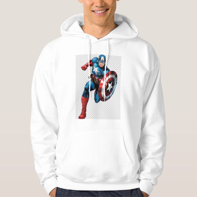 Kapten Amerika Hoodie (Framsida)