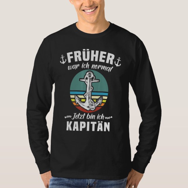 Kapten Anchor Boat Owner Manar Ord Frakt kapten T Shirt (Framsida)