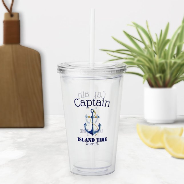 🍹 kapten Anchor Boating Nautical Take Away Mugg (🍹 Captain Anchor Boating Nautical Acrylic Tumbler
)