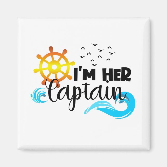 Kapten Anchor Couple Cruise Valentine Day Magnet (Framsidan)