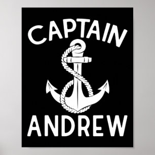 Kapten Andrew Båttur Båt Jakt Fartyg Ankar Poster
