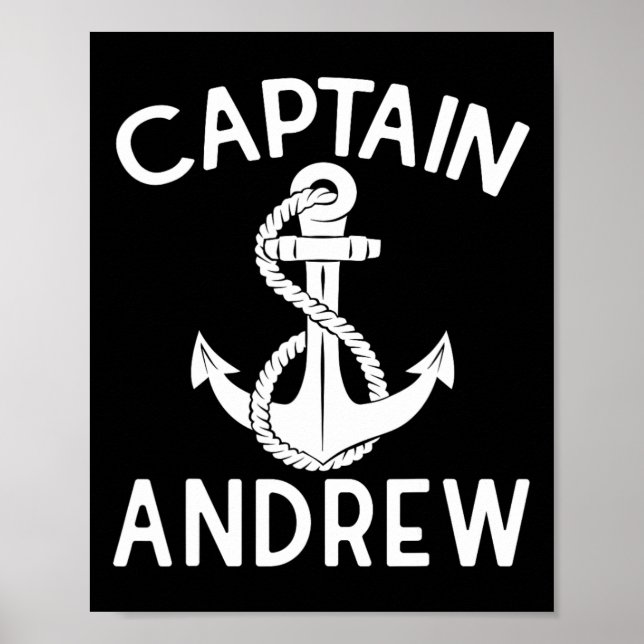 Kapten Andrew Båttur Båt Jakt Fartyg Ankar  Poster (Framsidan)
