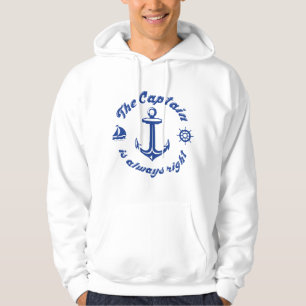 Kapten är alltid Höger Hoodie