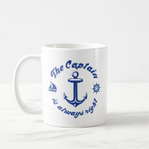 Kapten är alltid Höger kaffe Mugg