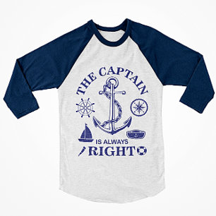 Kapten är alltid Höger - kapten Funny - flottan T Shirt